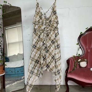 Plaid Dress! Chiffon material! Size small.